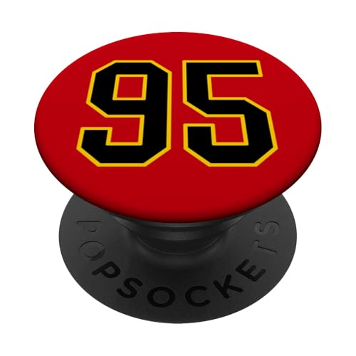 Nummer 95 im schwarz-gelben College-Sport-Stil PopSockets Klebender PopGrip Nummer 95 im schwarz-gelben College-Sport-Stil PopSockets Klebender PopGrip von Sports Numbers Store