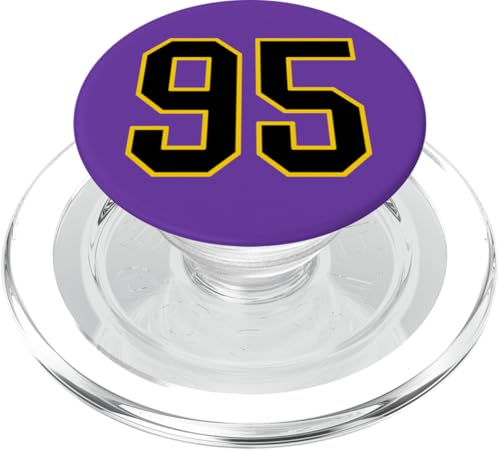 Nummer 95 im schwarz-gelben College-Sport-Stil PopSockets PopGrip für MagSafe Nummer 95 im schwarz-gelben College-Sport-Stil PopSockets PopGrip für MagSafe von Sports Numbers Store