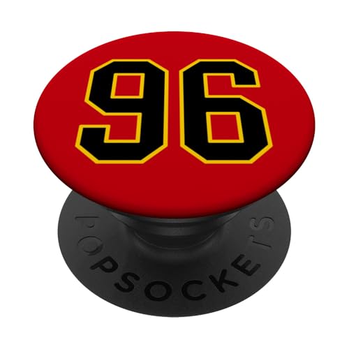 Nummer 96 im schwarz-gelben College-Sport-Stil PopSockets Klebender PopGrip Nummer 96 im schwarz-gelben College-Sport-Stil PopSockets Klebender PopGrip von Sports Numbers Store