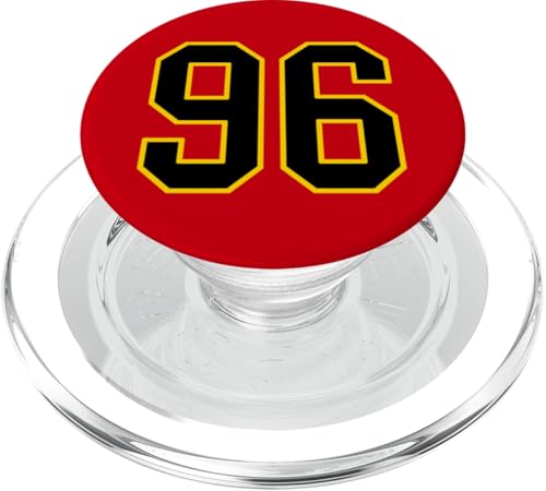 Nummer 96 im schwarz-gelben College-Sport-Stil PopSockets PopGrip für MagSafe Nummer 96 im schwarz-gelben College-Sport-Stil PopSockets PopGrip für MagSafe von Sports Numbers Store