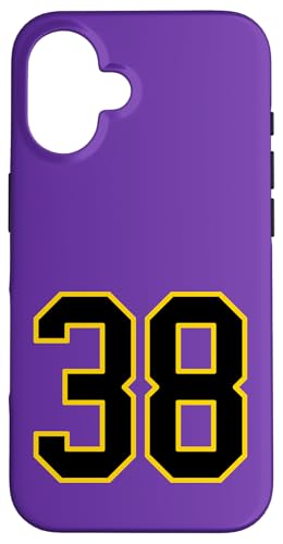 Nummer 96.5 cm schwarz und gelb College Sports Style Hülle für iPhone 16 Nummer 96.5 cm schwarz und gelb College Sports Style Hülle für iPhone 16 von Sports Numbers Store