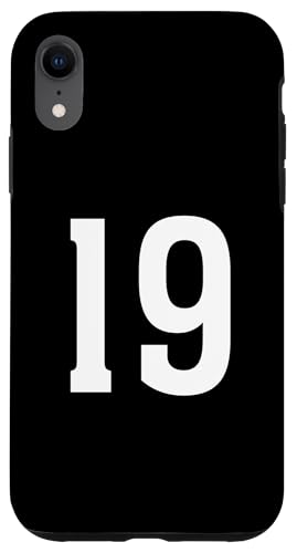 Nummer Nineteen #19 Sport Team Uniform Hülle für iPhone XR von Sports Teams Numbers Front and Back Team Uniform