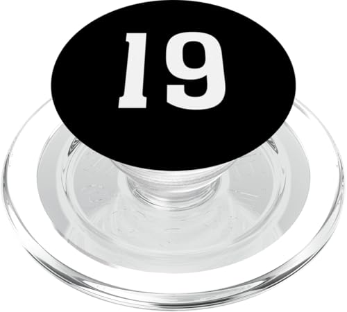 Nummer Nineteen #19 Sport Team Uniform PopSockets PopGrip für MagSafe von Sports Teams Numbers Front and Back Team Uniform