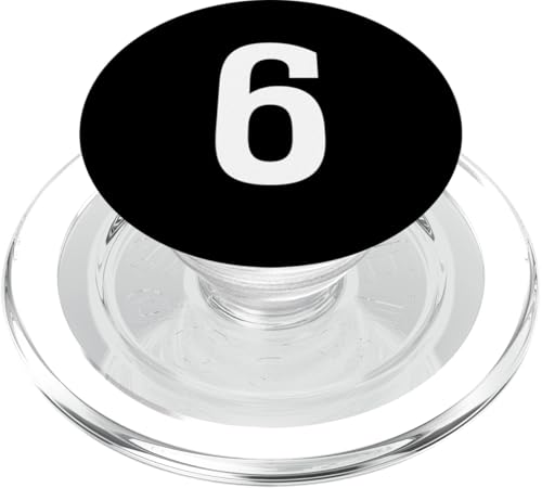 Nummer Sechs #6 Sport Team Uniform PopSockets PopGrip für MagSafe von Sports Teams Numbers Front and Back Team Uniform
