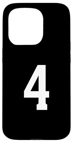 Nummer Vier #4 Sport Team Uniform Hülle für iPhone 15 Pro von Sports Teams Numbers Front and Back Team Uniform