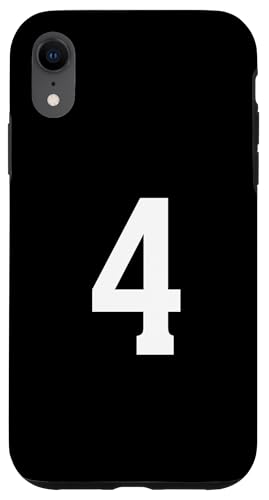 Nummer Vier #4 Sport Team Uniform Hülle für iPhone XR von Sports Teams Numbers Front and Back Team Uniform