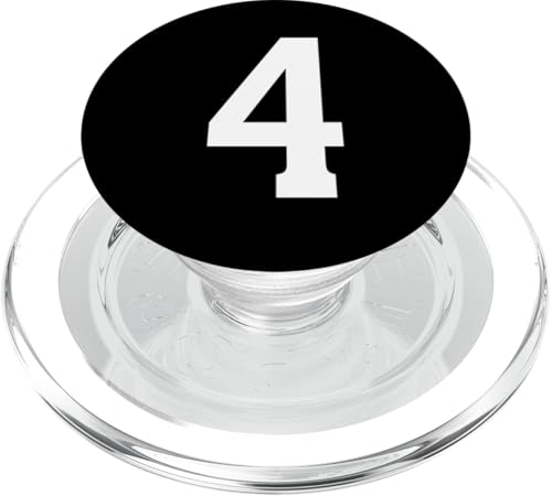 Nummer Vier #4 Sport Team Uniform PopSockets PopGrip für MagSafe von Sports Teams Numbers Front and Back Team Uniform
