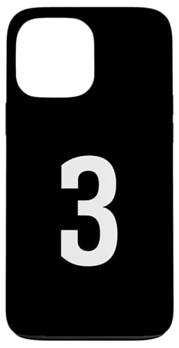 Nummer drei #3 Sport Team Uniform Hülle für iPhone 13 Pro Max von Sports Teams Numbers Front and Back Team Uniform