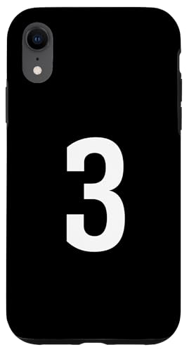 Nummer drei #3 Sport Team Uniform Hülle für iPhone XR von Sports Teams Numbers Front and Back Team Uniform