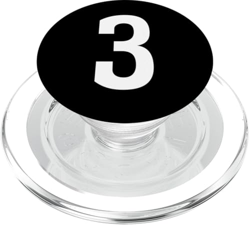 Nummer drei #3 Sport Team Uniform PopSockets PopGrip für MagSafe von Sports Teams Numbers Front and Back Team Uniform