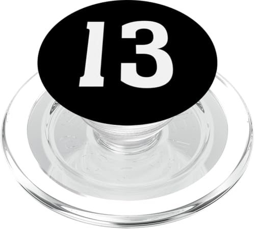 Nummer dreizehn #13 Sport Team Uniform PopSockets PopGrip für MagSafe von Sports Teams Numbers Front and Back Team Uniform