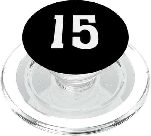 Nummer fünfzehn #15 Sport Team Uniform PopSockets PopGrip für MagSafe von Sports Teams Numbers Front and Back Team Uniform