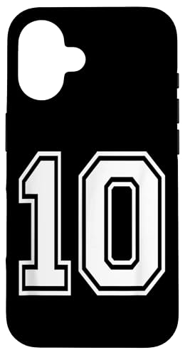 Nummer 10 T-Shirt Baseball Fußball Fußball nummeriertes Trikot Hülle für iPhone 16 Nummer 10 T-Shirt Baseball Fußball Fußball nummeriertes Trikot Hülle für iPhone 16 von Sporty Number Team Numbered Gamewear