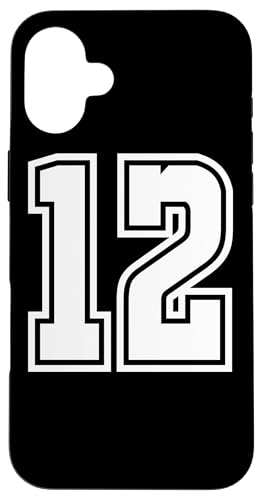 Nummer 12 T-Shirt Baseball Fußball Fußball Nummeriert Trikot Hülle für iPhone 16 Plus Nummer 12 T-Shirt Baseball Fußball Fußball Nummeriert Trikot Hülle für iPhone 16 Plus von Sporty Number Team Numbered Gamewear