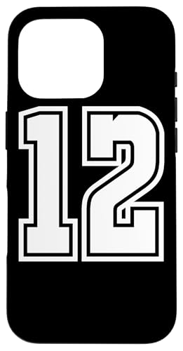 Nummer 12 T-Shirt Baseball Fußball Fußball Nummeriert Trikot Hülle für iPhone 16 Pro Nummer 12 T-Shirt Baseball Fußball Fußball Nummeriert Trikot Hülle für iPhone 16 Pro von Sporty Number Team Numbered Gamewear