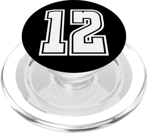 Nummer 12 T-Shirt Baseball Fußball Fußball Nummeriert Trikot PopSockets PopGrip für MagSafe Nummer 12 T-Shirt Baseball Fußball Fußball Nummeriert Trikot PopSockets PopGrip für MagSafe von Sporty Number Team Numbered Gamewear