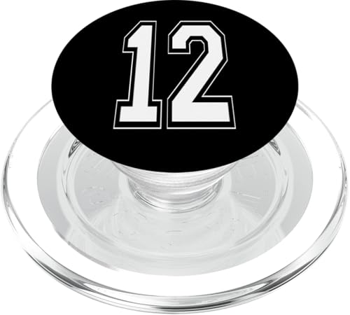 Nummer 12 T-Shirt Baseball Fußball Fußball Nummeriert Trikot PopSockets PopGrip für MagSafe Nummer 12 T-Shirt Baseball Fußball Fußball Nummeriert Trikot PopSockets PopGrip für MagSafe von Sporty Number Team Numbered Gamewear