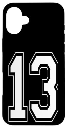 Nummer 13 T-Shirt Baseball Fußball Fußball Nummeriert Trikot Hülle für iPhone 16 Plus Nummer 13 T-Shirt Baseball Fußball Fußball Nummeriert Trikot Hülle für iPhone 16 Plus von Sporty Number Team Numbered Gamewear
