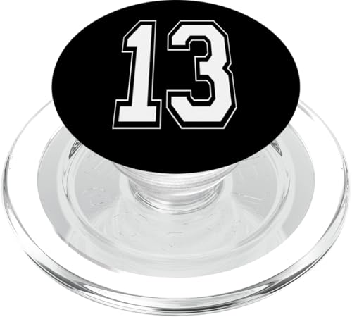 Nummer 13 T-Shirt Baseball Fußball Fußball Nummeriert Trikot PopSockets PopGrip für MagSafe Nummer 13 T-Shirt Baseball Fußball Fußball Nummeriert Trikot PopSockets PopGrip für MagSafe von Sporty Number Team Numbered Gamewear