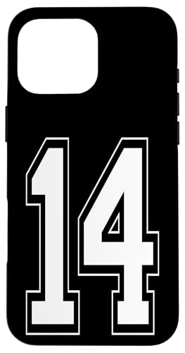 Nummer 14 T-Shirt Baseball Fußball Fußball nummeriertes Trikot Hülle für iPhone 16 Pro Max Nummer 14 T-Shirt Baseball Fußball Fußball nummeriertes Trikot Hülle für iPhone 16 Pro Max von Sporty Number Team Numbered Gamewear