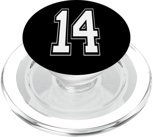 Nummer 14 T-Shirt Baseball Fußball Fußball nummeriertes Trikot PopSockets PopGrip für MagSafe Nummer 14 T-Shirt Baseball Fußball Fußball nummeriertes Trikot PopSockets PopGrip für MagSafe von Sporty Number Team Numbered Gamewear