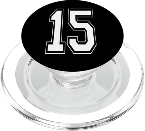 Nummer 15 T-Shirt Baseball Fußball Fußball nummeriertes Trikot PopSockets PopGrip für MagSafe Nummer 15 T-Shirt Baseball Fußball Fußball nummeriertes Trikot PopSockets PopGrip für MagSafe von Sporty Number Team Numbered Gamewear