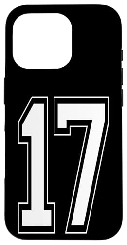 Nummer 17 T-Shirt Baseball Fußball Fußball nummeriertes Trikot Hülle für iPhone 16 Pro Nummer 17 T-Shirt Baseball Fußball Fußball nummeriertes Trikot Hülle für iPhone 16 Pro von Sporty Number Team Numbered Gamewear