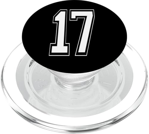 Nummer 17 T-Shirt Baseball Fußball Fußball nummeriertes Trikot PopSockets PopGrip für MagSafe Nummer 17 T-Shirt Baseball Fußball Fußball nummeriertes Trikot PopSockets PopGrip für MagSafe von Sporty Number Team Numbered Gamewear