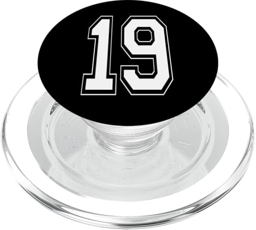 Nummer 19 T-Shirt Baseball Fußball Fußball nummeriertes Trikot PopSockets PopGrip für MagSafe Nummer 19 T-Shirt Baseball Fußball Fußball nummeriertes Trikot PopSockets PopGrip für MagSafe von Sporty Number Team Numbered Gamewear