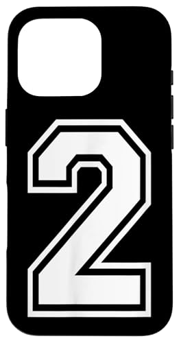 Nummer 2 T-Shirt Baseball Fußball Fußball Nummeriert Trikot Hülle für iPhone 16 Pro Nummer 2 T-Shirt Baseball Fußball Fußball Nummeriert Trikot Hülle für iPhone 16 Pro von Sporty Number Team Numbered Gamewear