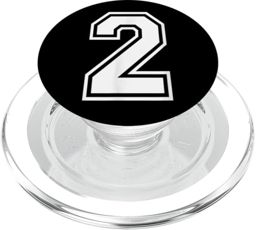 Nummer 2 T-Shirt Baseball Fußball Fußball Nummeriert Trikot PopSockets PopGrip für MagSafe Nummer 2 T-Shirt Baseball Fußball Fußball Nummeriert Trikot PopSockets PopGrip für MagSafe von Sporty Number Team Numbered Gamewear