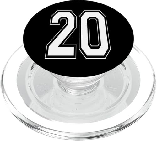 Nummer 20 T-Shirt Baseball Fußball Fußball Nummeriert Trikot PopSockets PopGrip für MagSafe Nummer 20 T-Shirt Baseball Fußball Fußball Nummeriert Trikot PopSockets PopGrip für MagSafe von Sporty Number Team Numbered Gamewear