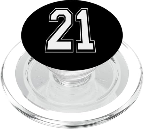 Nummer 21 T-Shirt Baseball Fußball Fußball Nummeriert Trikot PopSockets PopGrip für MagSafe Nummer 21 T-Shirt Baseball Fußball Fußball Nummeriert Trikot PopSockets PopGrip für MagSafe von Sporty Number Team Numbered Gamewear