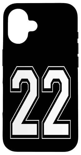 Nummer 22 T-Shirt Baseball Fußball Fußball Nummeriert Trikot Hülle für iPhone 16 von Sporty Number Team Numbered Gamewear