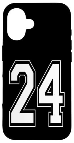 Nummer 24 T-Shirt Baseball Fußball Fußball Nummeriert Trikot Hülle für iPhone 16 Nummer 24 T-Shirt Baseball Fußball Fußball Nummeriert Trikot Hülle für iPhone 16 von Sporty Number Team Numbered Gamewear