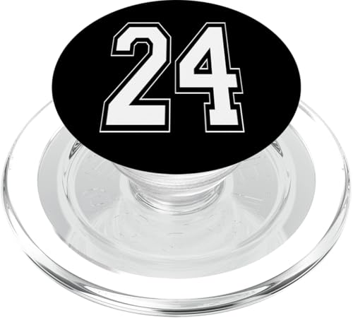 Nummer 24 T-Shirt Baseball Fußball Fußball Nummeriert Trikot PopSockets PopGrip für MagSafe Nummer 24 T-Shirt Baseball Fußball Fußball Nummeriert Trikot PopSockets PopGrip für MagSafe von Sporty Number Team Numbered Gamewear