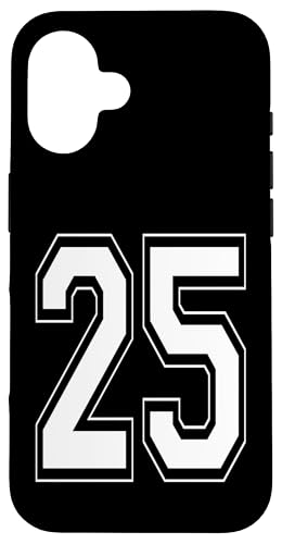 Nummer 25 T-Shirt Baseball Fußball Fußball Nummeriert Trikot Hülle für iPhone 16 Nummer 25 T-Shirt Baseball Fußball Fußball Nummeriert Trikot Hülle für iPhone 16 von Sporty Number Team Numbered Gamewear