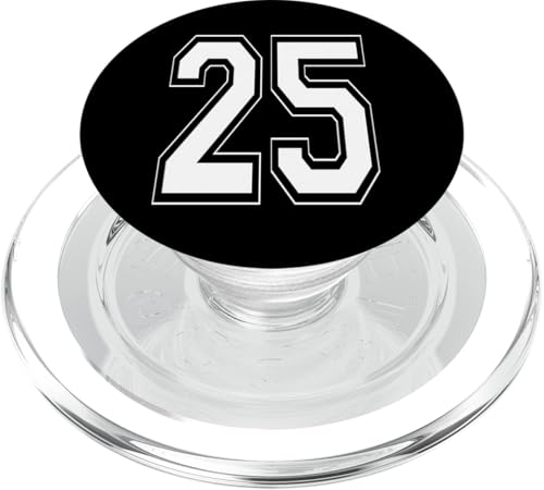 Nummer 25 T-Shirt Baseball Fußball Fußball Nummeriert Trikot PopSockets PopGrip für MagSafe Nummer 25 T-Shirt Baseball Fußball Fußball Nummeriert Trikot PopSockets PopGrip für MagSafe von Sporty Number Team Numbered Gamewear