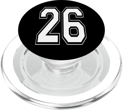 Nummer 26 T-Shirt Baseball Fußball Fußball nummeriertes Trikot PopSockets PopGrip für MagSafe von Sporty Number Team Numbered Gamewear