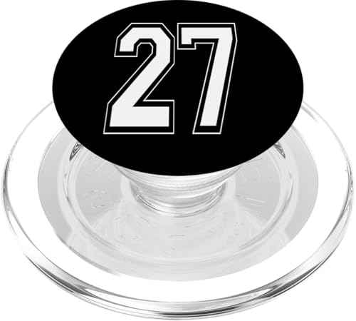 Nummer 27 T-Shirt Baseball Fußball Fußball nummeriertes Trikot PopSockets PopGrip für MagSafe Nummer 27 T-Shirt Baseball Fußball Fußball nummeriertes Trikot PopSockets PopGrip für MagSafe von Sporty Number Team Numbered Gamewear