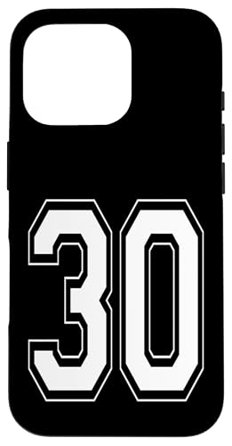 Nummer 30 T-Shirt Baseball Fußball Fußball Nummeriert Trikot Hülle für iPhone 16 Pro Nummer 30 T-Shirt Baseball Fußball Fußball Nummeriert Trikot Hülle für iPhone 16 Pro von Sporty Number Team Numbered Gamewear