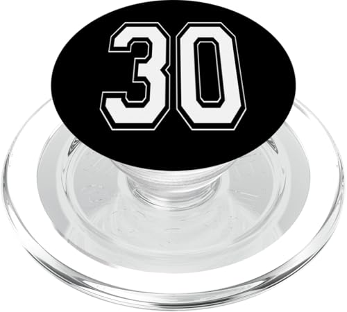 Nummer 30 T-Shirt Baseball Fußball Fußball Nummeriert Trikot PopSockets PopGrip für MagSafe Nummer 30 T-Shirt Baseball Fußball Fußball Nummeriert Trikot PopSockets PopGrip für MagSafe von Sporty Number Team Numbered Gamewear