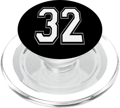 Nummer 32 T-Shirt Baseball Fußball Fußball nummeriertes Trikot PopSockets PopGrip für MagSafe Nummer 32 T-Shirt Baseball Fußball Fußball nummeriertes Trikot PopSockets PopGrip für MagSafe von Sporty Number Team Numbered Gamewear