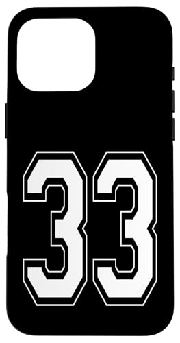 Nummer 33 T-Shirt Baseball Fußball Fußball Nummeriert Trikot Hülle für iPhone 16 Pro Max Nummer 33 T-Shirt Baseball Fußball Fußball Nummeriert Trikot Hülle für iPhone 16 Pro Max von Sporty Number Team Numbered Gamewear