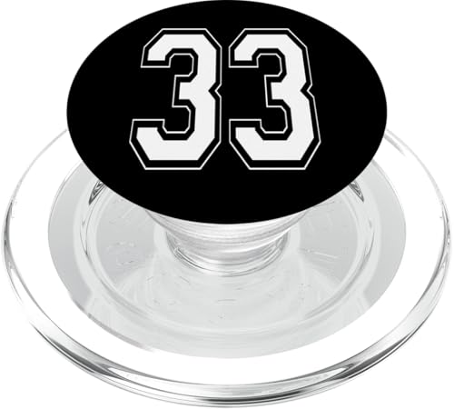 Nummer 33 T-Shirt Baseball Fußball Fußball Nummeriert Trikot PopSockets PopGrip für MagSafe Nummer 33 T-Shirt Baseball Fußball Fußball Nummeriert Trikot PopSockets PopGrip für MagSafe von Sporty Number Team Numbered Gamewear