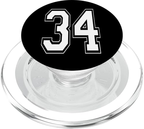 Nummer 34 T-Shirt Baseball Fußball Fußball Nummeriert Trikot PopSockets PopGrip für MagSafe Nummer 34 T-Shirt Baseball Fußball Fußball Nummeriert Trikot PopSockets PopGrip für MagSafe von Sporty Number Team Numbered Gamewear