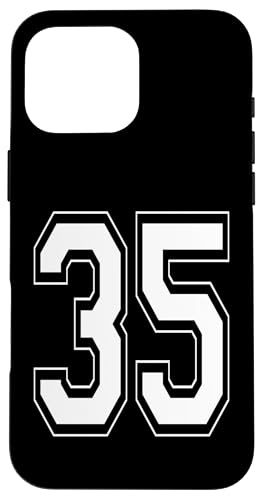 Nummer 35 T-Shirt Baseball Fußball Fußball Nummeriert Trikot Hülle für iPhone 16 Pro Max Nummer 35 T-Shirt Baseball Fußball Fußball Nummeriert Trikot Hülle für iPhone 16 Pro Max von Sporty Number Team Numbered Gamewear