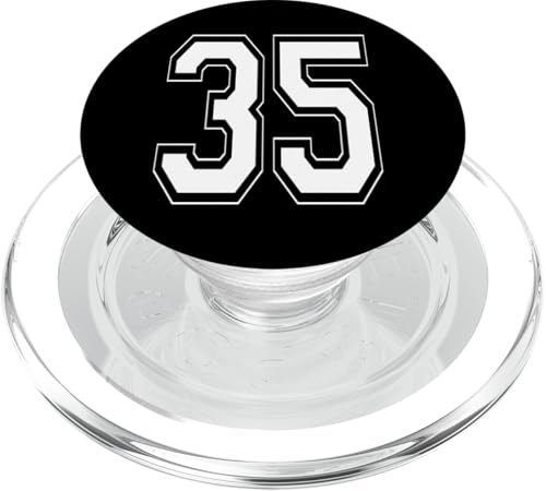 Nummer 35 T-Shirt Baseball Fußball Fußball Nummeriert Trikot PopSockets PopGrip für MagSafe Nummer 35 T-Shirt Baseball Fußball Fußball Nummeriert Trikot PopSockets PopGrip für MagSafe von Sporty Number Team Numbered Gamewear