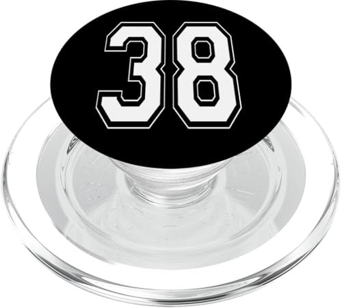 Nummer 38 T-Shirt Baseball Fußball Fußball nummeriertes Trikot PopSockets PopGrip für MagSafe Nummer 38 T-Shirt Baseball Fußball Fußball nummeriertes Trikot PopSockets PopGrip für MagSafe von Sporty Number Team Numbered Gamewear