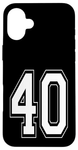 Nummer 40 T-Shirt Baseball Fußball Fußball nummeriertes Trikot Hülle für iPhone 16 Plus Nummer 40 T-Shirt Baseball Fußball Fußball nummeriertes Trikot Hülle für iPhone 16 Plus von Sporty Number Team Numbered Gamewear